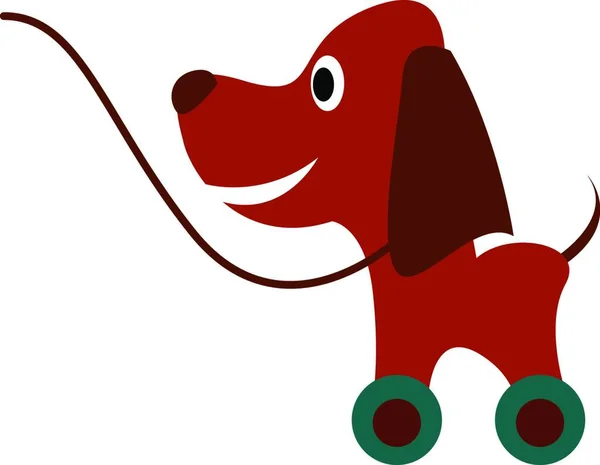Abbildung Eines Hundes Mit Schleife — Stockvektor
