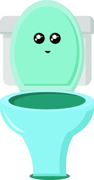 Illustration Vectorielle Bol Toilette Dessin Animé — Image vectorielle