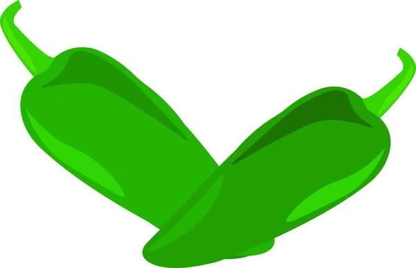 Значок Зеленого Перца Карикатура Векторные Символы Перцев Чили — стоковый вектор