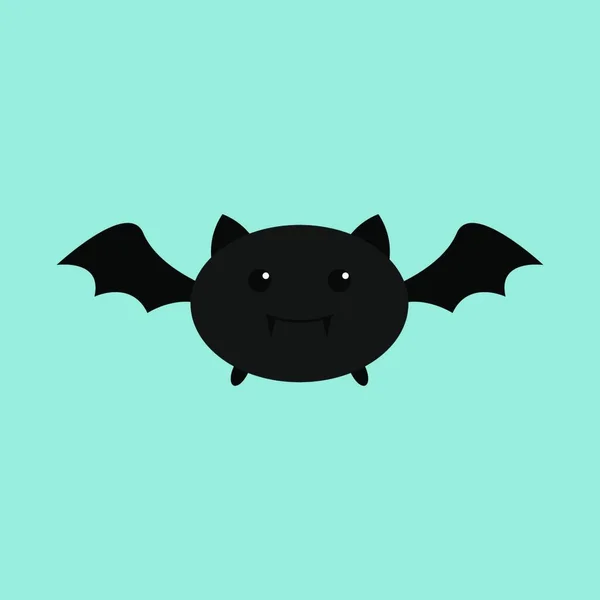 Halloween Bat Ícone Vetor Ilustração Design —  Vetores de Stock