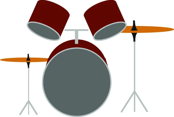 Muziek Drums Illustratie Vector Witte Achtergrond — Stockvector