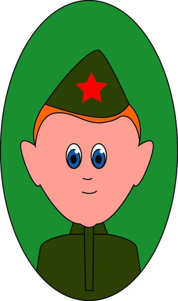 Exército Vermelho Soldado Ilustração Vetor Sobre Fundo Branco —  Vetores de Stock