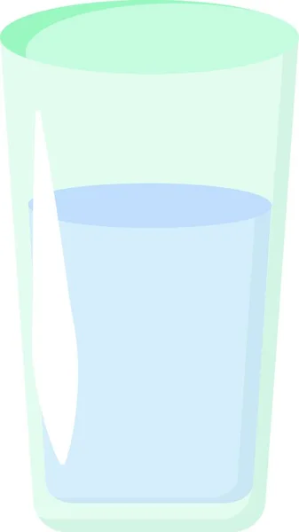 Glass Water Illustration Vector White Background — Stock Vector