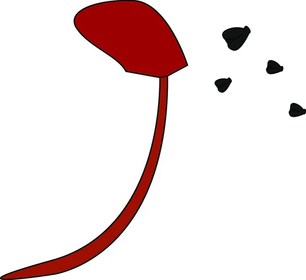 Červená Růže Tvaru Srdce Vektorová Ilustrace — Stockový vektor