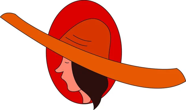 Frau Mit Sombrero Illustration Vektor Auf Weißem Hintergrund — Stockvektor