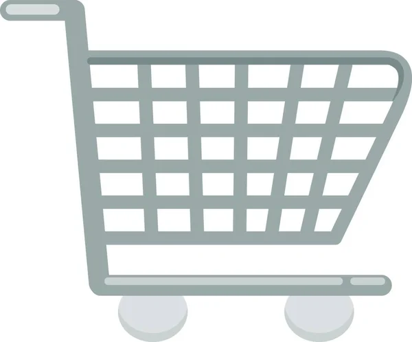 Alışveriş Arabası Ikonu Web Için Süpermarket Troleybüs Vektör Simgelerinin Basit — Stok Vektör