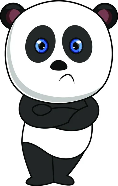Panda Medve Rajzfilm Vektor Illusztráció — Stock Vector
