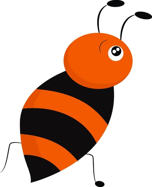Pszczoła Miodna Pszczoła Która Sprawia Miód Może Żądło Żyje Dużych — Wektor stockowy