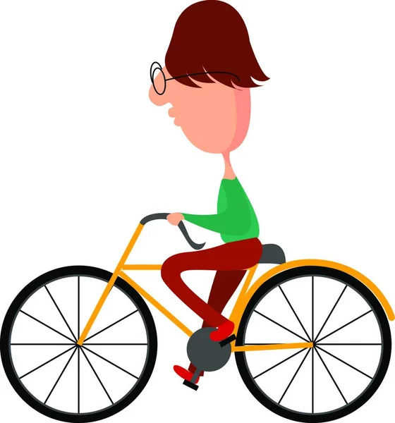 Mulher Com Bicicleta Ilustração Vetorial —  Vetores de Stock