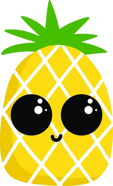 Ananas Web Icoon Vector Illustratie — Stockvector