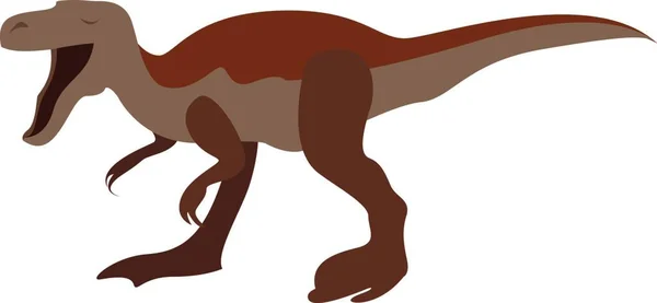 Stor Dinosaurie Illustration Vektor Vit Bakgrund — Stock vektor