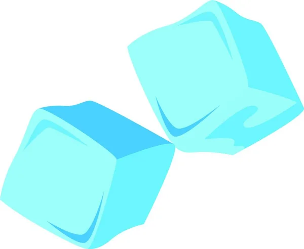 Кубики Льда Изолированы Белом Фоне — стоковый вектор