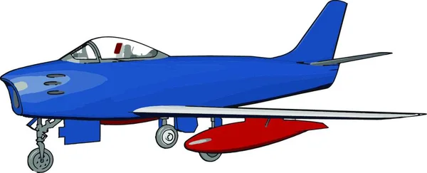 Blauer Bomber Illustration Vektor Auf Weißem Hintergrund — Stockvektor