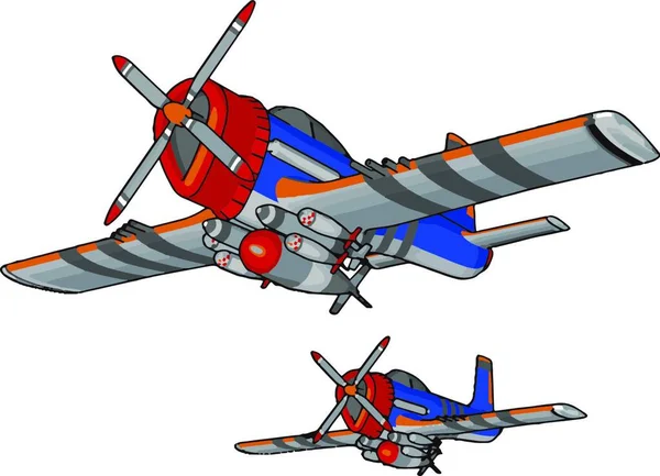 Illustrazione Del Cartone Animato Elicottero Che Vola Nel Cielo — Vettoriale Stock