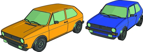 Gelb Und Blau Illustration Vektor Auf Weißem Hintergrund — Stockvektor