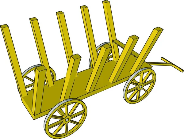 Carro Velho Amarelo Ilustração Vetor Sobre Fundo Branco — Vetor de Stock