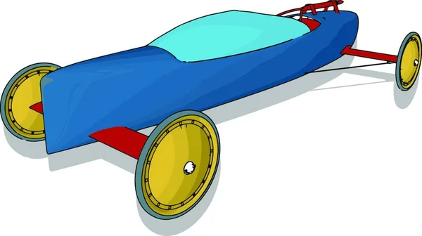 Gamla Racerbil Illustration Vektor Vit Bakgrund — Stock vektor