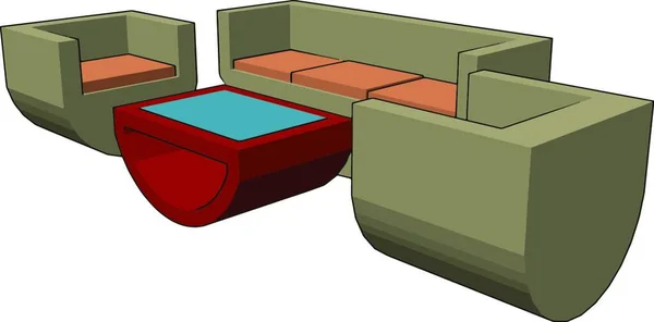 Illustration Cube Rouge Vert Jaune — Image vectorielle