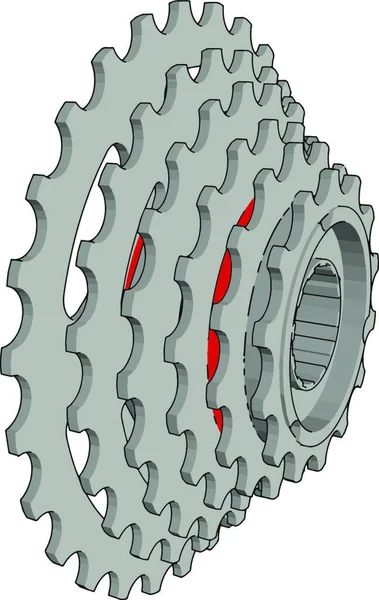 Ruote Dentate Illustrazione Vettoriale — Vettoriale Stock