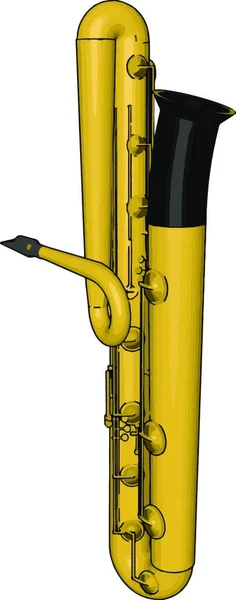 Ilustración Una Trompeta Con Saxofón — Vector de stock