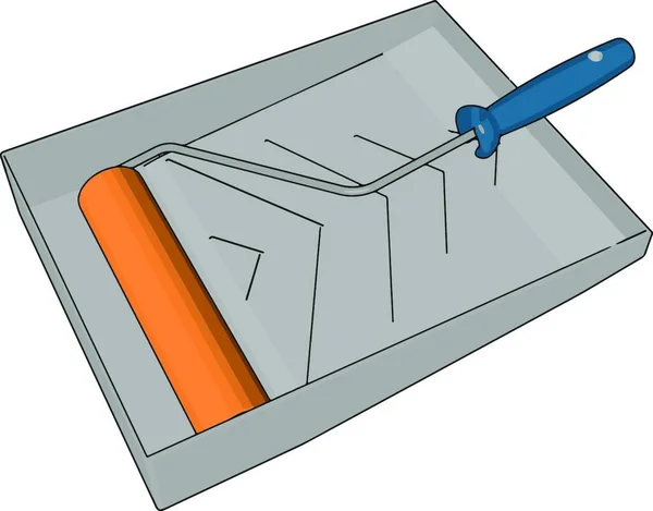 Illustration Eines Bleistifts Mit Einem Pinsel — Stockvektor