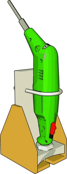 Darstellung Einer Zeichentrickfigur Mit Einem Schraubenzieher — Stockvektor