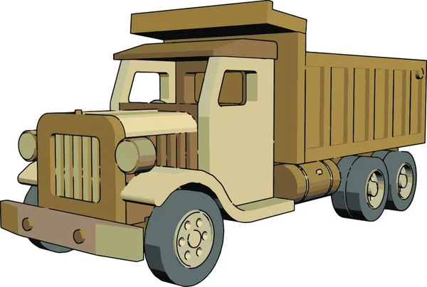 Απεικόνιση Κινουμένων Σχεδίων Ενός Φορτηγού — Διανυσματικό Αρχείο
