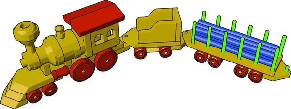小火车玩具 白色背景的矢量 — 图库矢量图片