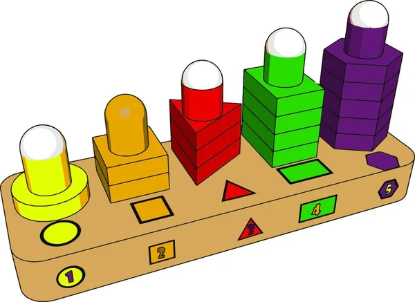 Verschiedene Formen Spielzeug Illustration Vektor Auf Weißem Hintergrund — Stockvektor