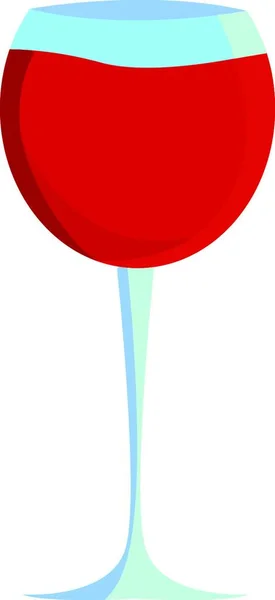 Verre Vin Illustration Vecteur Sur Fond Blanc — Image vectorielle