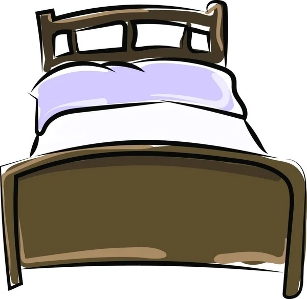 睡床绘图 白色背景上的矢量 — 图库矢量图片