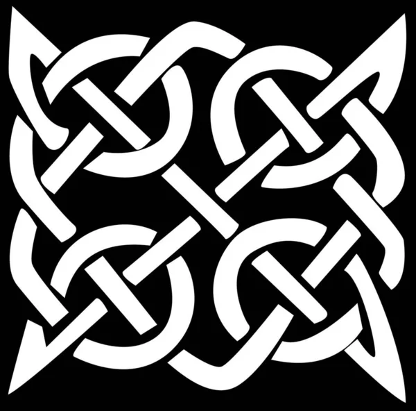 Een Vectorillustratie Van Een Keltische Patroon Knopen Met Een Mooi — Stockvector