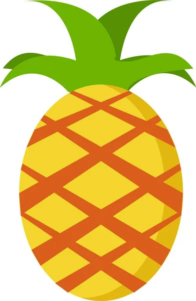 Ananas Illustrazione Vettore Sfondo Bianco — Vettoriale Stock