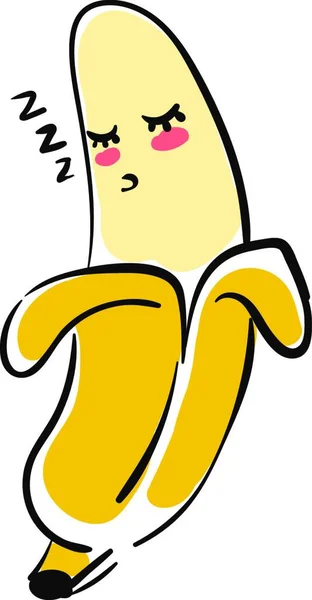 Banaan Fruit Cartoon Vector Illustratie Grafisch Ontwerp — Stockvector