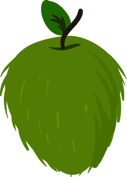 Illustratie Van Een Groene Appel — Stockvector