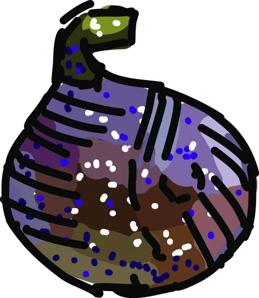 Фіолетовий Інжир Ілюстрація Вектор Білому Тлі — стоковий вектор