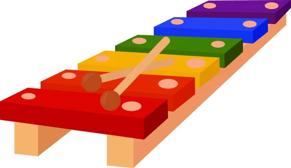 Xylophone 白色背景上的矢量 — 图库矢量图片