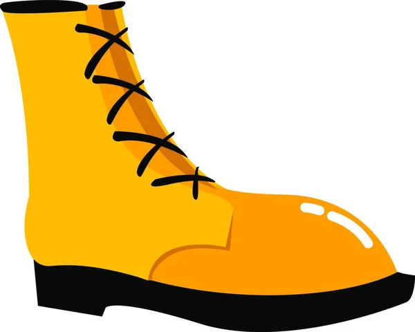 Zapato Amarillo Invierno Ilustración Vector Sobre Fondo Blanco — Archivo Imágenes Vectoriales