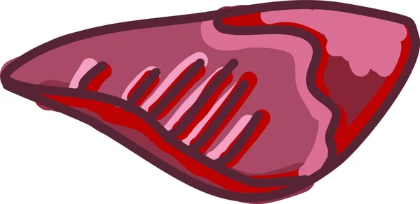 Carne Rossa Illustrazione Vettore Sfondo Bianco — Vettoriale Stock