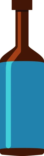 Синя Пляшка Ілюстрація Вектор Білому Тлі — стоковий вектор