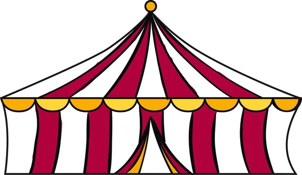 Цирковая Палатка Иллюстрация Вектор Белом Фоне — стоковый вектор