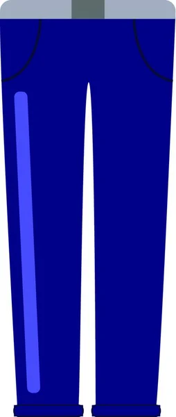 Blue Pants Illustration Vector White Background — Stock Vector