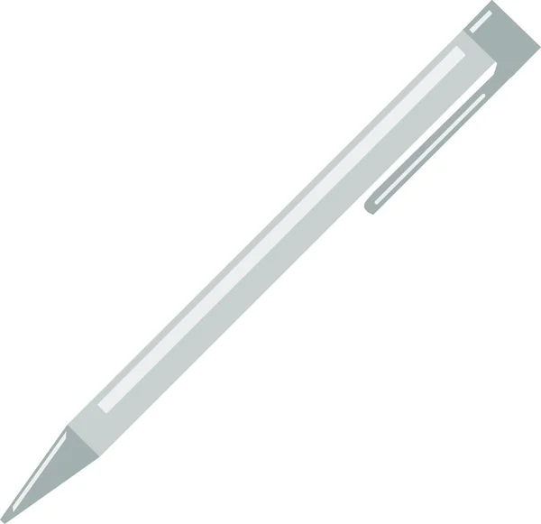 白いペン イラスト 白い背景のベクトル — ストックベクタ