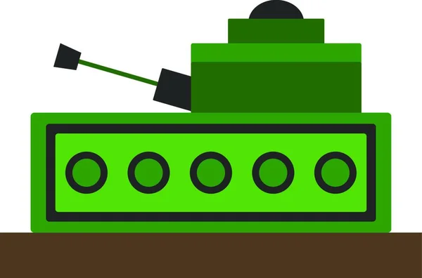 緑のタンク イラスト 白い背景のベクトル — ストックベクタ