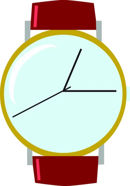 Reloj Pulsera Ilustración Vector Sobre Fondo Blanco — Archivo Imágenes Vectoriales