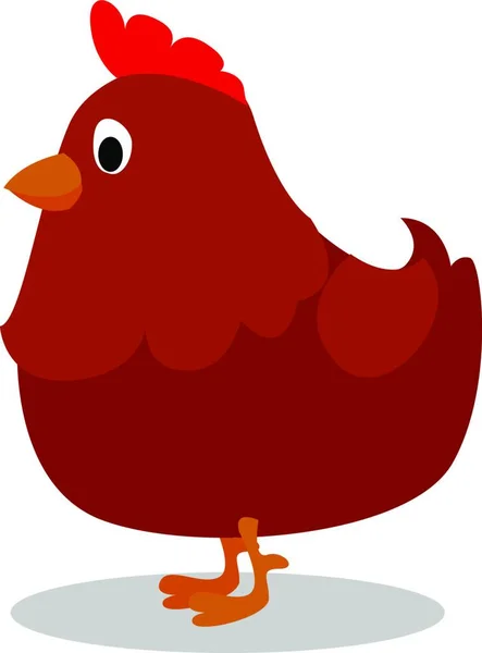 Fet Kyckling Illustration Vektor Vit Bakgrund — Stock vektor