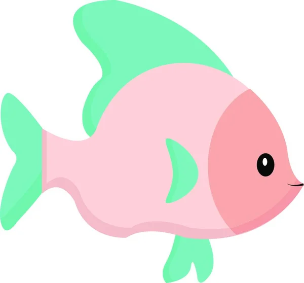 Рожева Риба Ілюстрація Вектор Білому Тлі — стоковий вектор