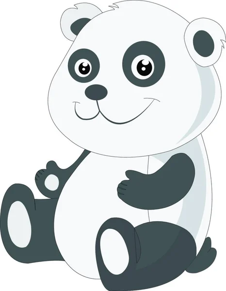Ilustração Urso Panda Bonito — Vetor de Stock