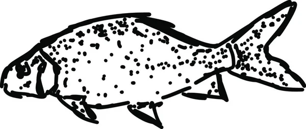 Vector Illustratie Van Een Cartoon Vis — Stockvector