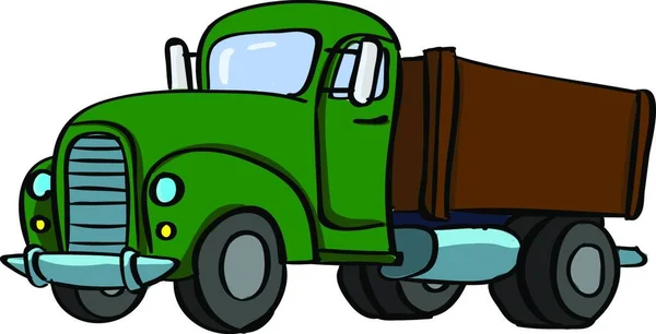 Een Cartoon Illustratie Van Een Vrachtwagen — Stockvector